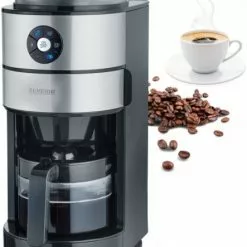 Kaffeemaschinen Severin KA 4811 Kaffeeautomat Mit Intergrierter Kaffeemühle Edelstahl/schwarz