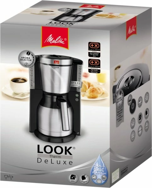 Kaffeemaschinen Melitta Look Therm De Luxe 1011-14 Kaffeeautomat Mit Thermokanne Schwarz/edelstahl 3 Kaffeemaschinen Melitta Look Therm De Luxe 1011-14 Kaffeeautomat Mit Thermokanne Schwarz/edelstahl – Bild 3