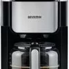 Kaffeemaschinen Severin KA 4813 Kaffeeautomat Mit Intergrierter Kaffeemühle Edelstahl/schwarz