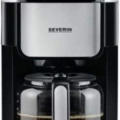 Kaffeemaschinen Severin KA 4813 Kaffeeautomat Mit Intergrierter Kaffeemühle Edelstahl/schwarz