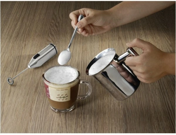 XavaX Milchaufschäumer Edelcopter Silber 2 XavaX Milchaufschäumer Edelcopter Silber – Bild 2