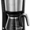 Kaffeemaschinen Russell Hobbs 24210-56 Compact Home Mini-Glas-Kaffeemaschine Edelstahl/schwarz