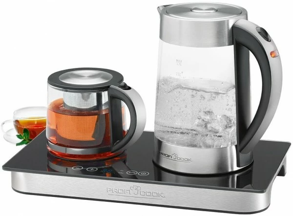 Kaffeemaschinen ProfiCook PC-TKS 1056 Tee-/Kaffeestation Mit Wasserkocher Glas/inox 1 Kaffeemaschinen ProfiCook PC-TKS 1056 Tee-/Kaffeestation Mit Wasserkocher Glas/inox