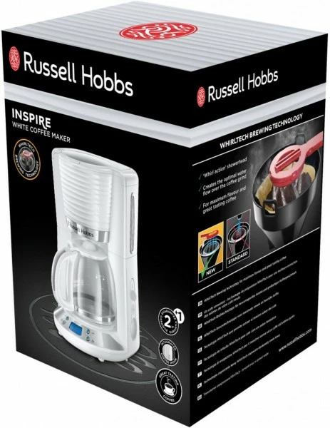 Kaffeemaschinen Russell Hobbs Inspire White Glas-Kaffeemaschine Weiß 5 Kaffeemaschinen Russell Hobbs Inspire White Glas-Kaffeemaschine Weiß – Bild 5