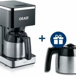 Kaffeemaschinen Graef FK 412 TWIN Kaffeeautomat Mit Thermokanne Schwarz