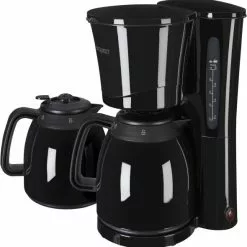 Kaffeemaschinen Exquisit KA 6502 Kaffeeautomat Mit 2 Thermokannen Schwarz